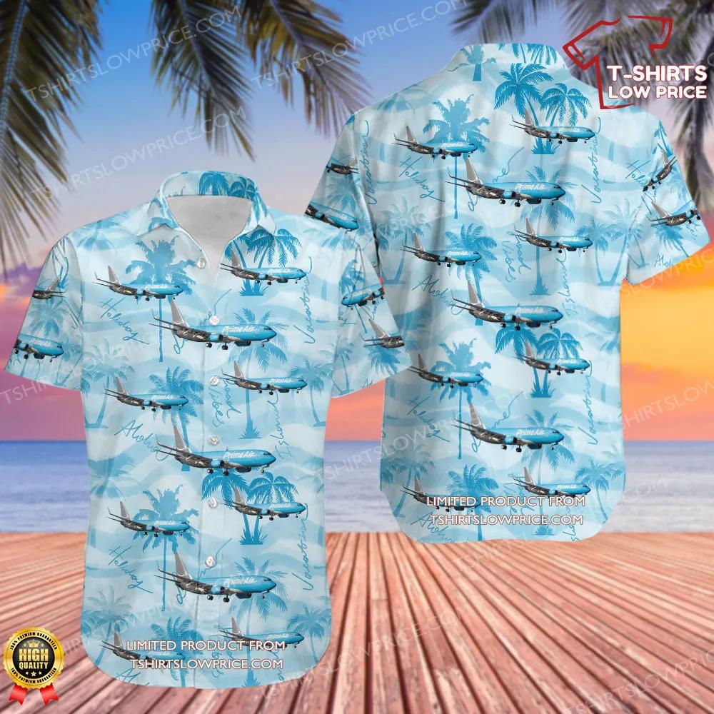 Boeing 737-86J(SF) Amazon Prime Air (ASL Airlines) Hawaiian Shirt Boeing 737 86JSF Amazon Prime Air ASL Airlines Hawaiian Shirt 1