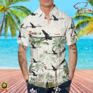 Airbus A321 111 Swiss Hawaiian Shirt 4