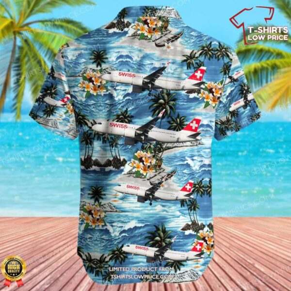 Airbus A320-271N Swiss Hawaiian Shirt Airbus A320-271N Swiss Hawaiian Shirt