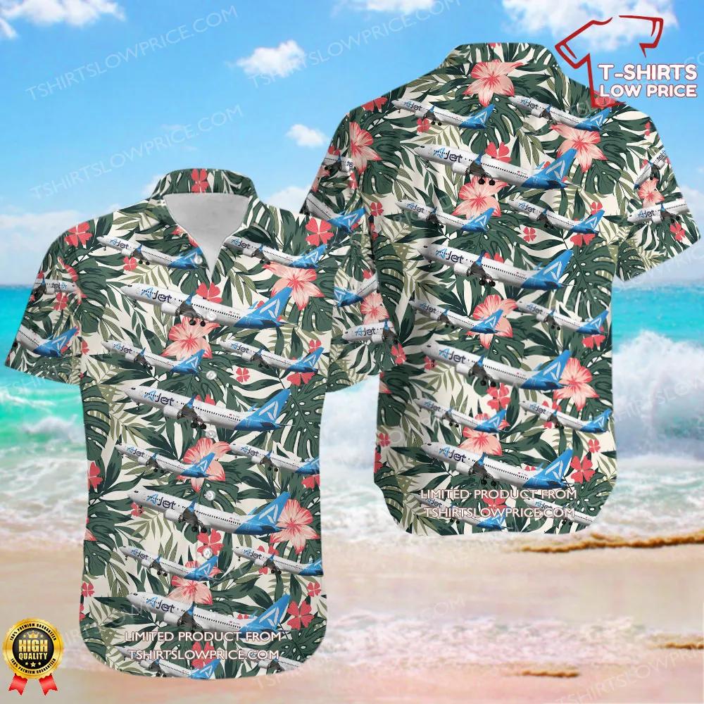 Boeing 737-8 MAX AJet Hawaiian Shirt Boeing 737 8 MAX AJet Hawaiian Shirt 1