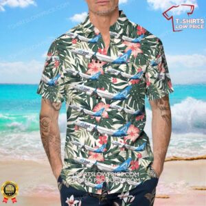 Boeing 737 8 MAX AJet Hawaiian Shirt 4