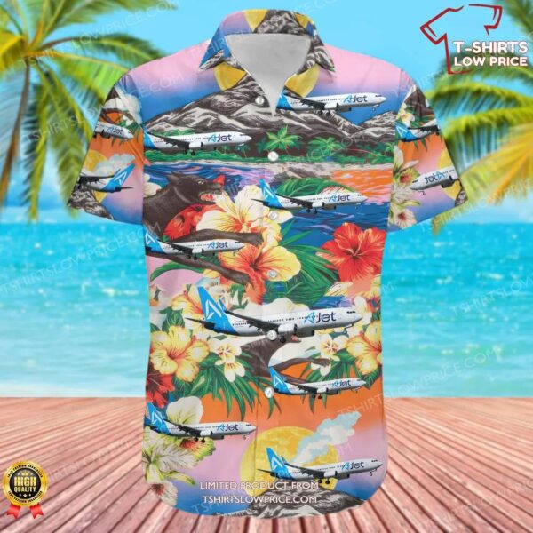 Boeing 737-8F2 AJet Hawaiian Shirt Boeing 737-8F2 AJet Hawaiian Shirt
