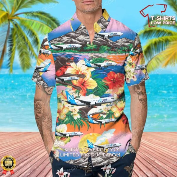 Boeing 737-8F2 AJet Hawaiian Shirt Boeing 737-8F2 AJet Hawaiian Shirt