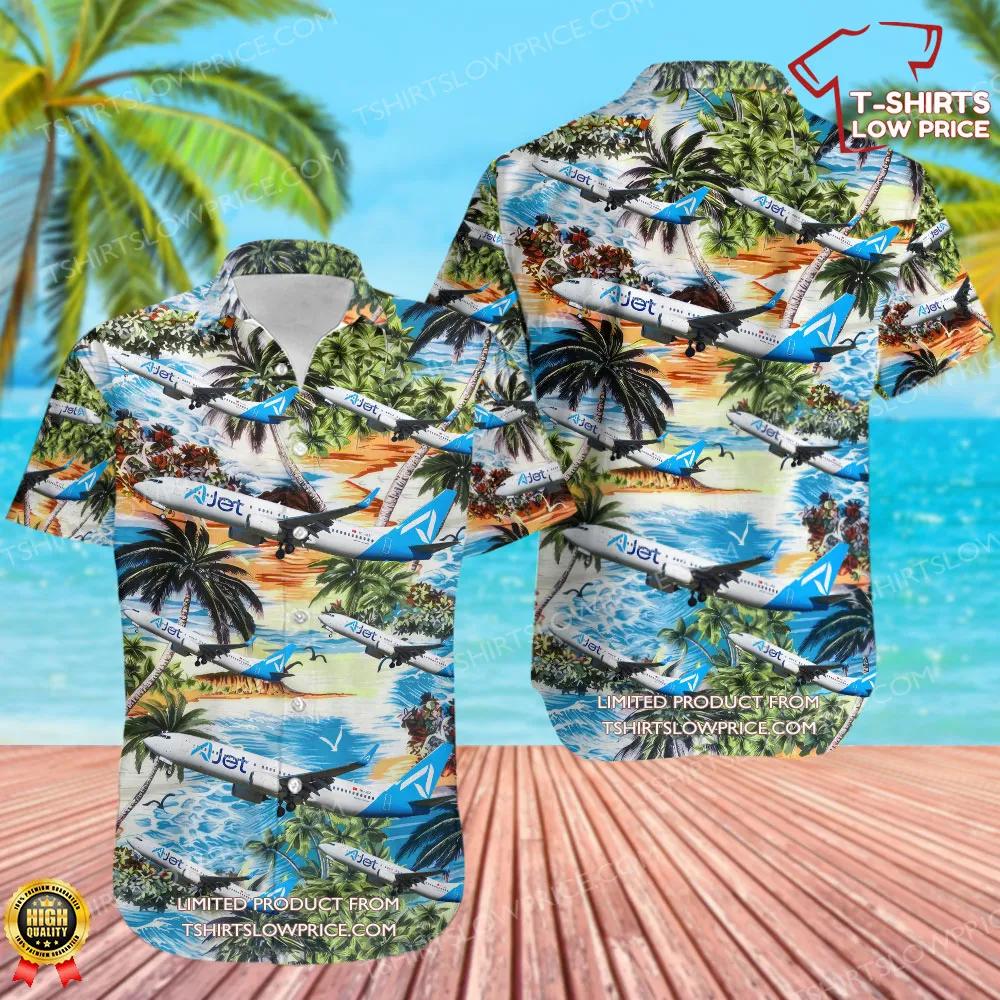Boeing 737-8KV AJet Hawaiian Shirt Boeing 737 8KV AJet Hawaiian Shirt 1