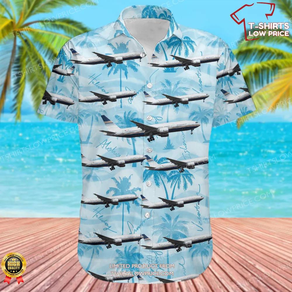 Boeing 777 219ER Privilege Style Hawaiian Shirt 2 Boeing 777 219ER Privilege Style Hawaiian Shirt 2