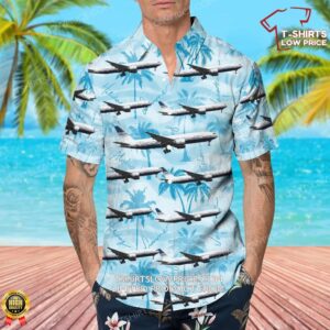 Boeing 777 219ER Privilege Style Hawaiian Shirt 4