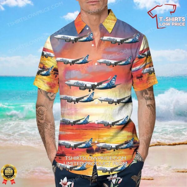 Boeing 737-8 MAX Alaska Airlines Hawaiian Shirt