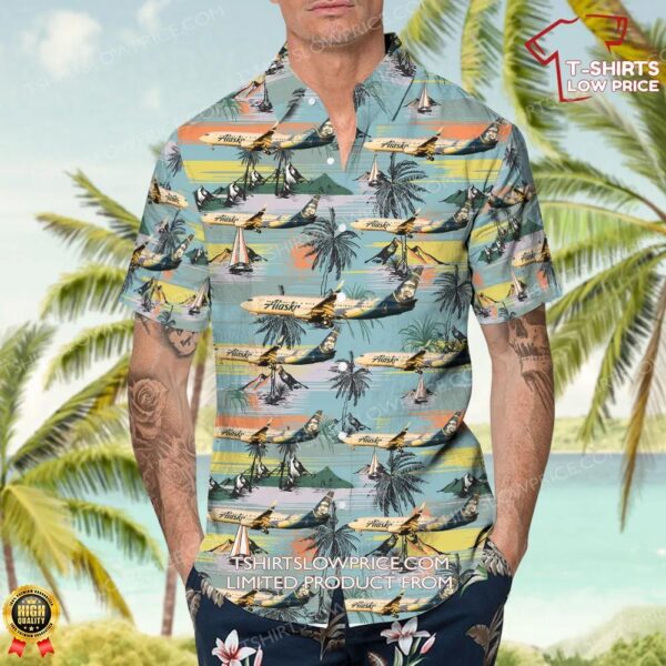 Boeing 737-890 Alaska Airlines Hawaiian Shirt
