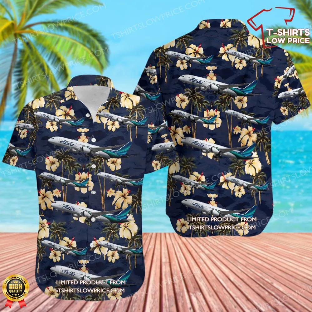 Boeing 787-9 Dreamliner Alaska Airlines Hawaiian Shirt Boeing 787 9 Dreamliner Alaska Airlines Hawaiian Shirt 1