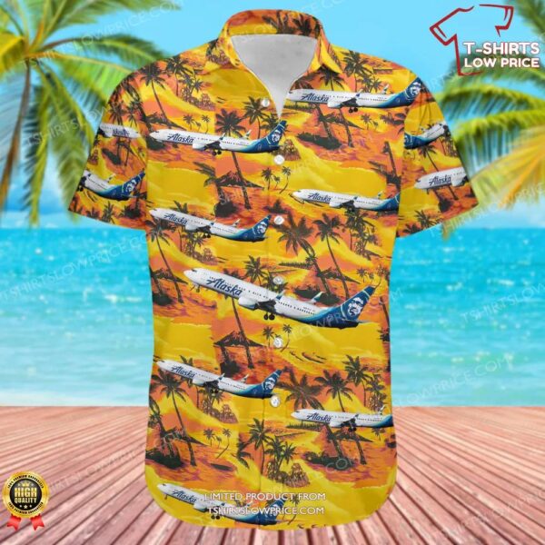 Boeing 737-990ER Alaska Airlines Hawaiian Shirt Boeing 737-990ER Alaska Airlines Hawaiian Shirt