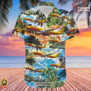 Airbus A330-343P2F DHL (European Air Transport) Hawaiian Shirt