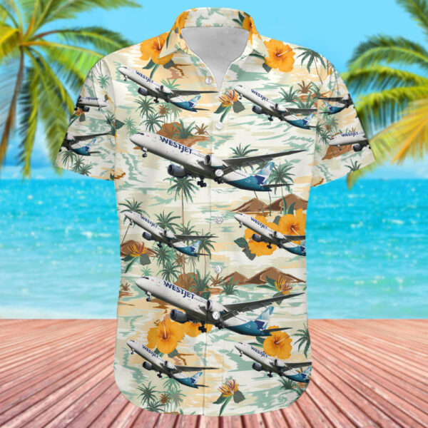 Boeing 787-9 Dreamliner WestJet Airlines Hawaiian Shirt