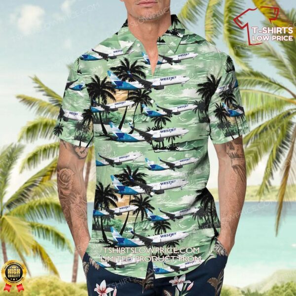 Boeing 737-8CT WestJet Airlines Hawaiian Shirt