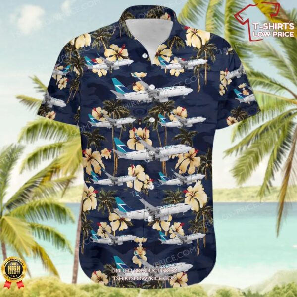 Boeing 737-7CT WestJet Airlines Hawaiian Shirt