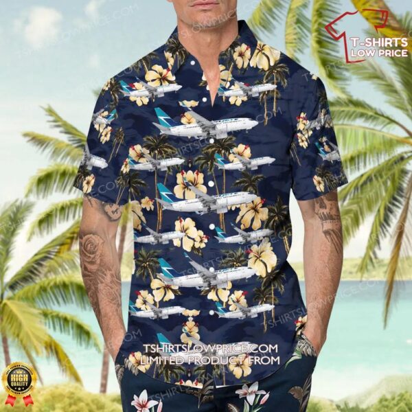 Boeing 737-7CT WestJet Airlines Hawaiian Shirt