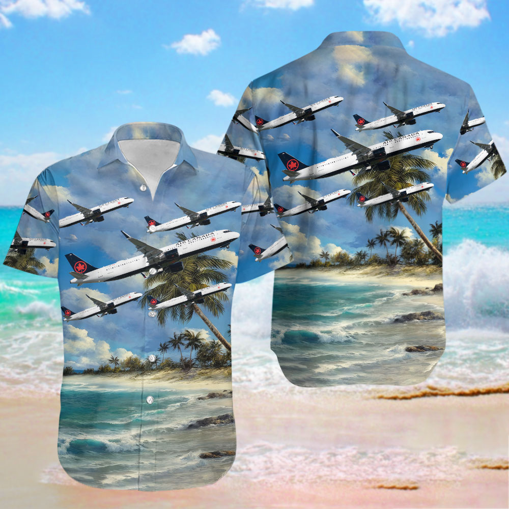 Airbus A321-211 Air Canada Hawaiian Shirt 0 5