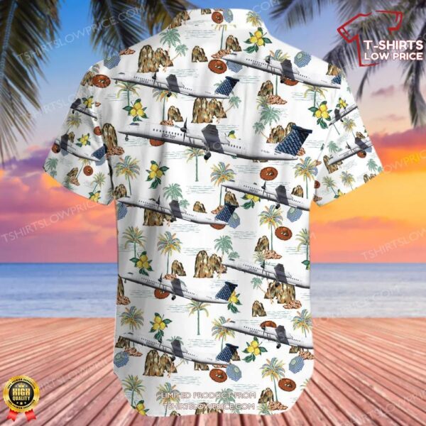Bombardier Dash 8-Q402 Porter Airlines Hawaiian Shirt Bombardier Dash 8-Q402 Porter Airlines Hawaiian Shirt