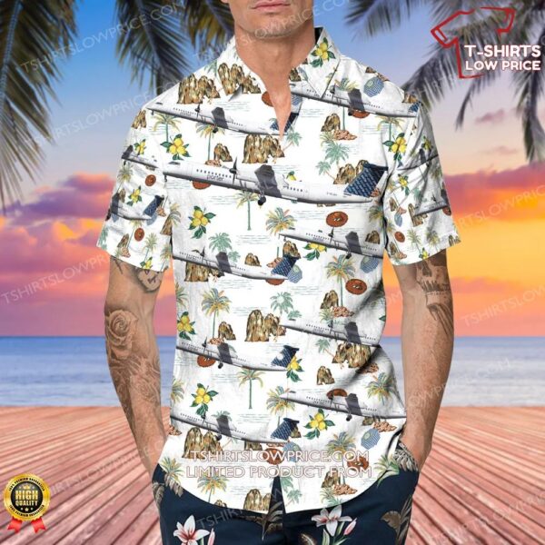 Bombardier Dash 8-Q402 Porter Airlines Hawaiian Shirt Bombardier Dash 8-Q402 Porter Airlines Hawaiian Shirt