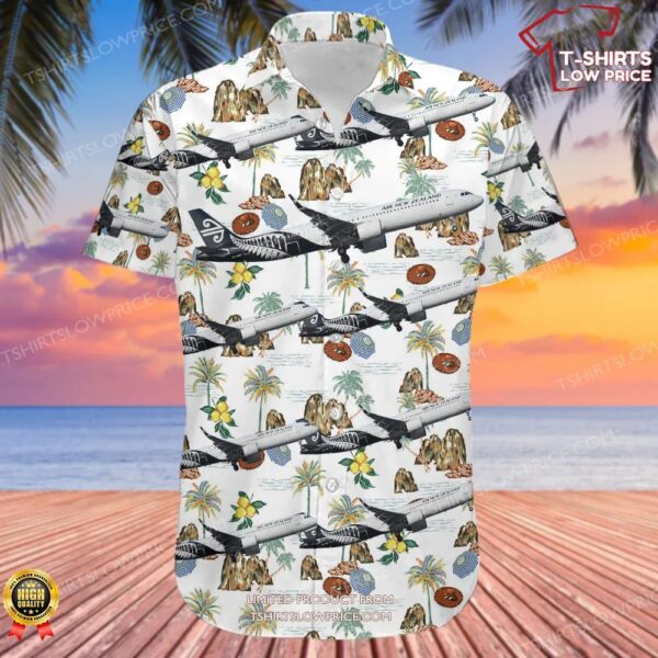 Airbus A321-271NX Air New Zealand Hawaiian Shirt Airbus A321-271NX Air New Zealand Hawaiian Shirt