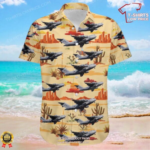 Boeing CC-177 Globemaster III Canada Royal Canadian Air Force (RCAF) Hawaiian Shirt Boeing CC-177 Globemaster III Canada Royal Canadian Air Force (RCAF) Hawaiian Shirt