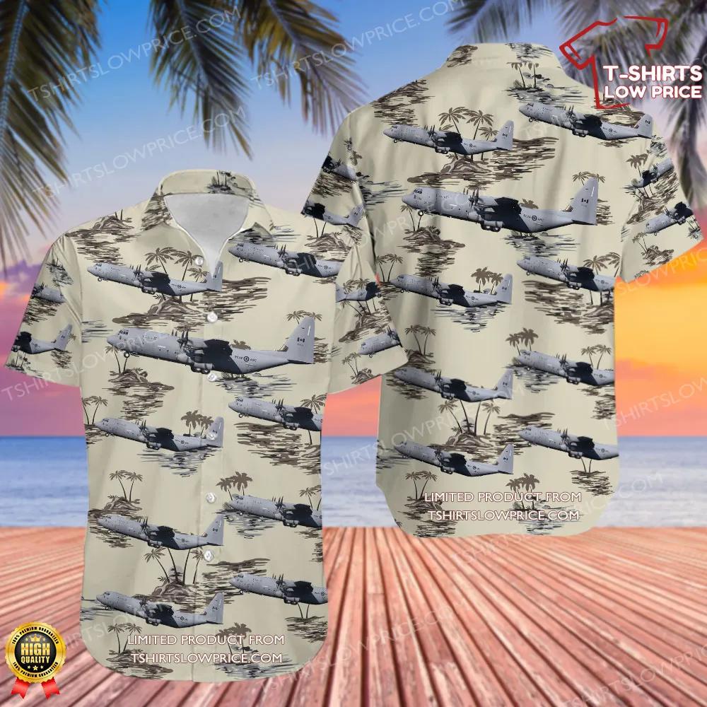 Lockheed Martin CC-130J Hercules Canada Royal Canadian Air Force (RCAF) Hawaiian Shirt Lockheed Martin CC 130J Hercules Canada Royal Canadian Air Force RCAF Hawaiian Shirt 1