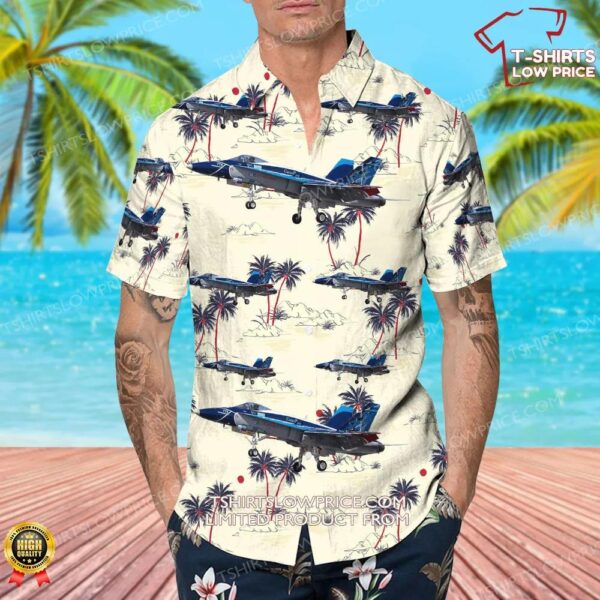 McDonnell Douglas CF-188 Hornet Canada Royal Canadian Air Force (RCAF) Hawaiian Shirt McDonnell Douglas CF-188 Hornet Canada Royal Canadian Air Force (RCAF) Hawaiian Shirt