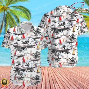 Bombardier CC-144D Challenger Canada Royal Canadian Air Force (RCAF) Hawaiian Shirt