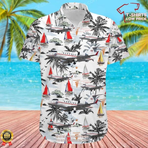 Bombardier CC-144D Challenger Canada Royal Canadian Air Force (RCAF) Hawaiian Shirt Bombardier CC-144D Challenger Canada Royal Canadian Air Force (RCAF) Hawaiian Shirt
