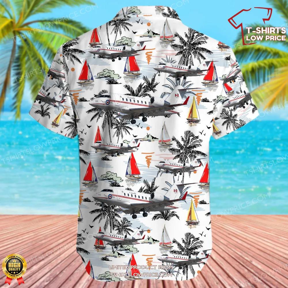 Bombardier CC 144D Challenger Canada Royal Canadian Air Force RCAF Hawaiian Shirt 3 Bombardier CC 144D Challenger Canada Royal Canadian Air Force RCAF Hawaiian Shirt 3