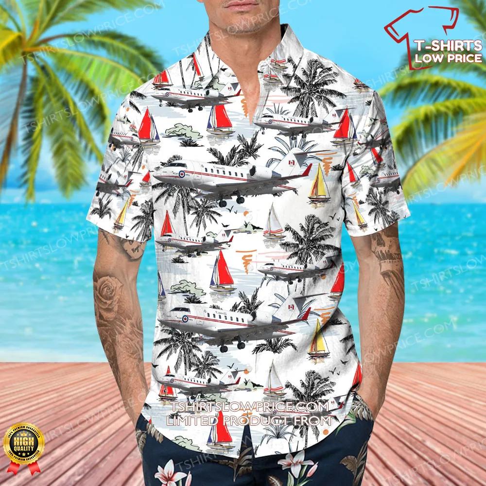 Bombardier CC 144D Challenger Canada Royal Canadian Air Force RCAF Hawaiian Shirt 4 Bombardier CC 144D Challenger Canada Royal Canadian Air Force RCAF Hawaiian Shirt 4