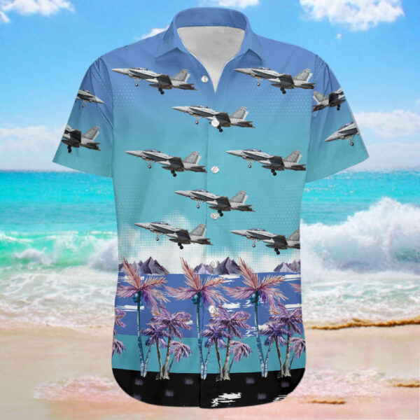 McDonnell Douglas CF-188B Hornet Canada Royal Canadian Air Force (RCAF) Hawaiian Shirt McDonnell Douglas CF-188B Hornet Canada Royal Canadian Air Force (RCAF) Hawaiian Shirt