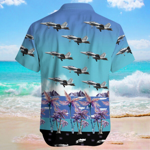 McDonnell Douglas CF-188B Hornet Canada Royal Canadian Air Force (RCAF) Hawaiian Shirt McDonnell Douglas CF-188B Hornet Canada Royal Canadian Air Force (RCAF) Hawaiian Shirt