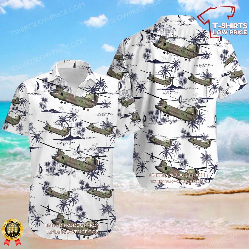 Boeing CH-147F Chinook Canada Royal Canadian Air Force (RCAF) Hawaiian Shirt Boeing CH 147F Chinook Canada Royal Canadian Air Force RCAF Hawaiian Shirt 1