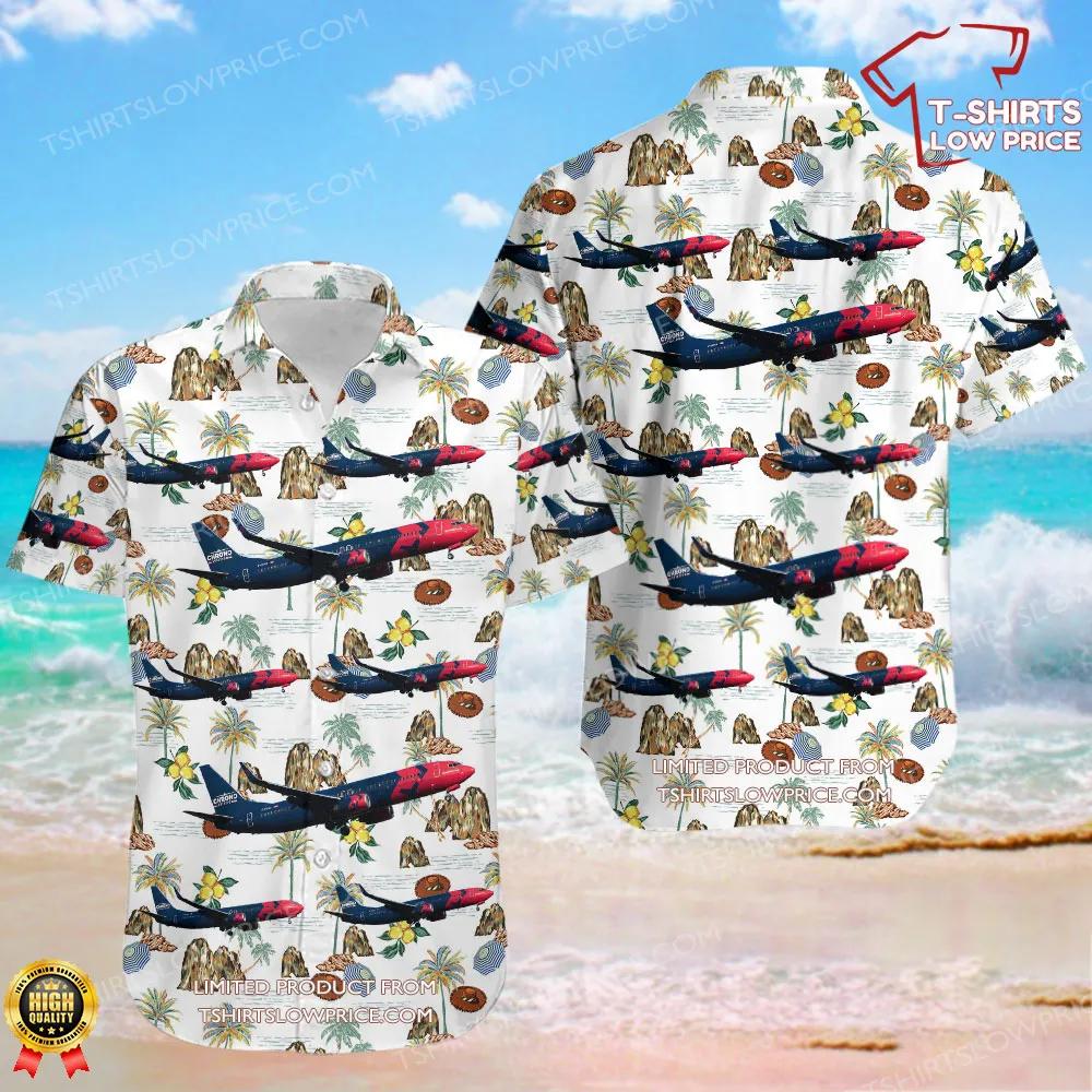Boeing 737-8Q8 Chrono Aviation Hawaiian Shirt Boeing 737 8Q8 Chrono Aviation Hawaiian Shirt 1