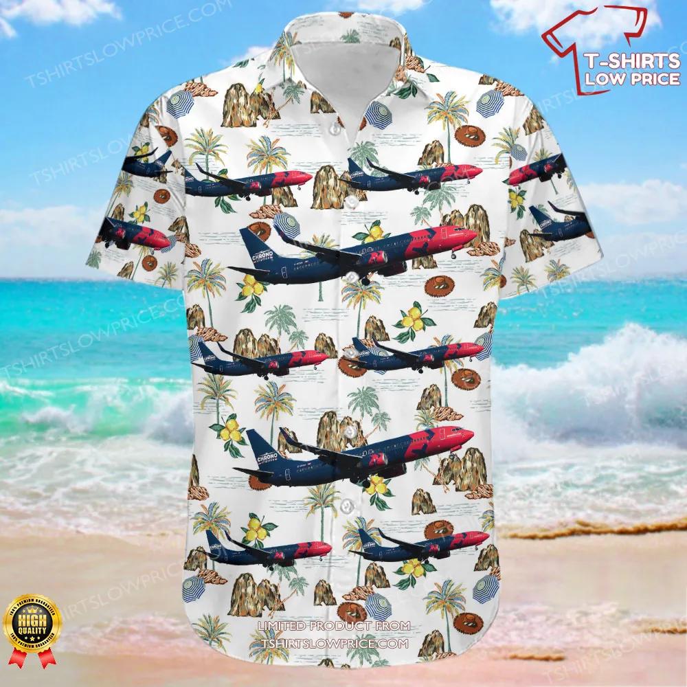 Boeing 737 8Q8 Chrono Aviation Hawaiian Shirt 2 Boeing 737 8Q8 Chrono Aviation Hawaiian Shirt 2