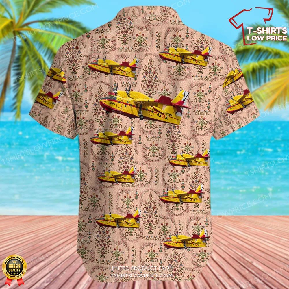 Canadair CL 415 Spain Air Force Hawaiian Shirt 3 Canadair CL 415 Spain Air Force Hawaiian Shirt 3