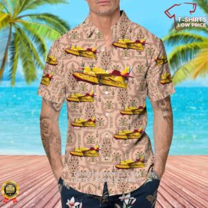 Canadair CL 415 Spain Air Force Hawaiian Shirt 4