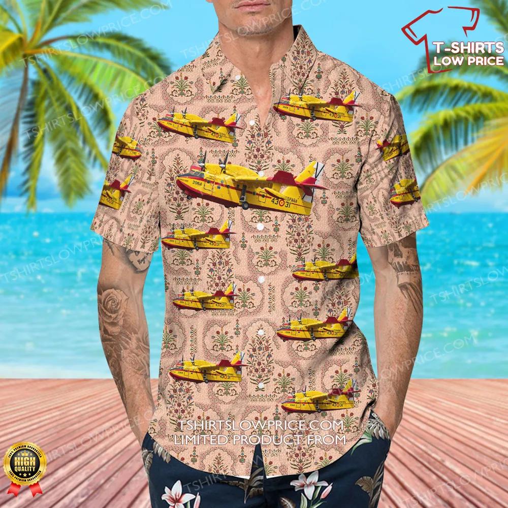 Canadair CL 415 Spain Air Force Hawaiian Shirt 4 Canadair CL 415 Spain Air Force Hawaiian Shirt 4