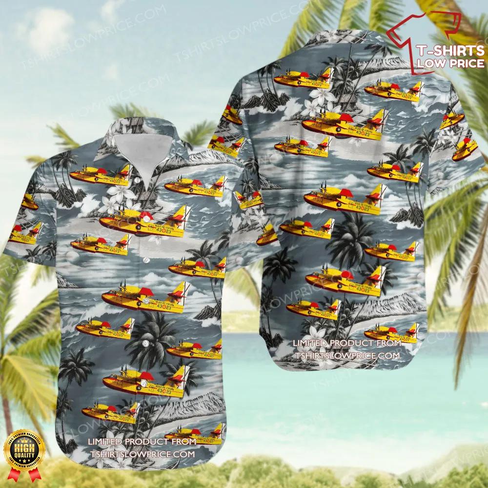 Canadair CL-215T Spain Air Force Hawaiian Shirt Canadair CL 215T Spain Air Force Hawaiian Shirt 1