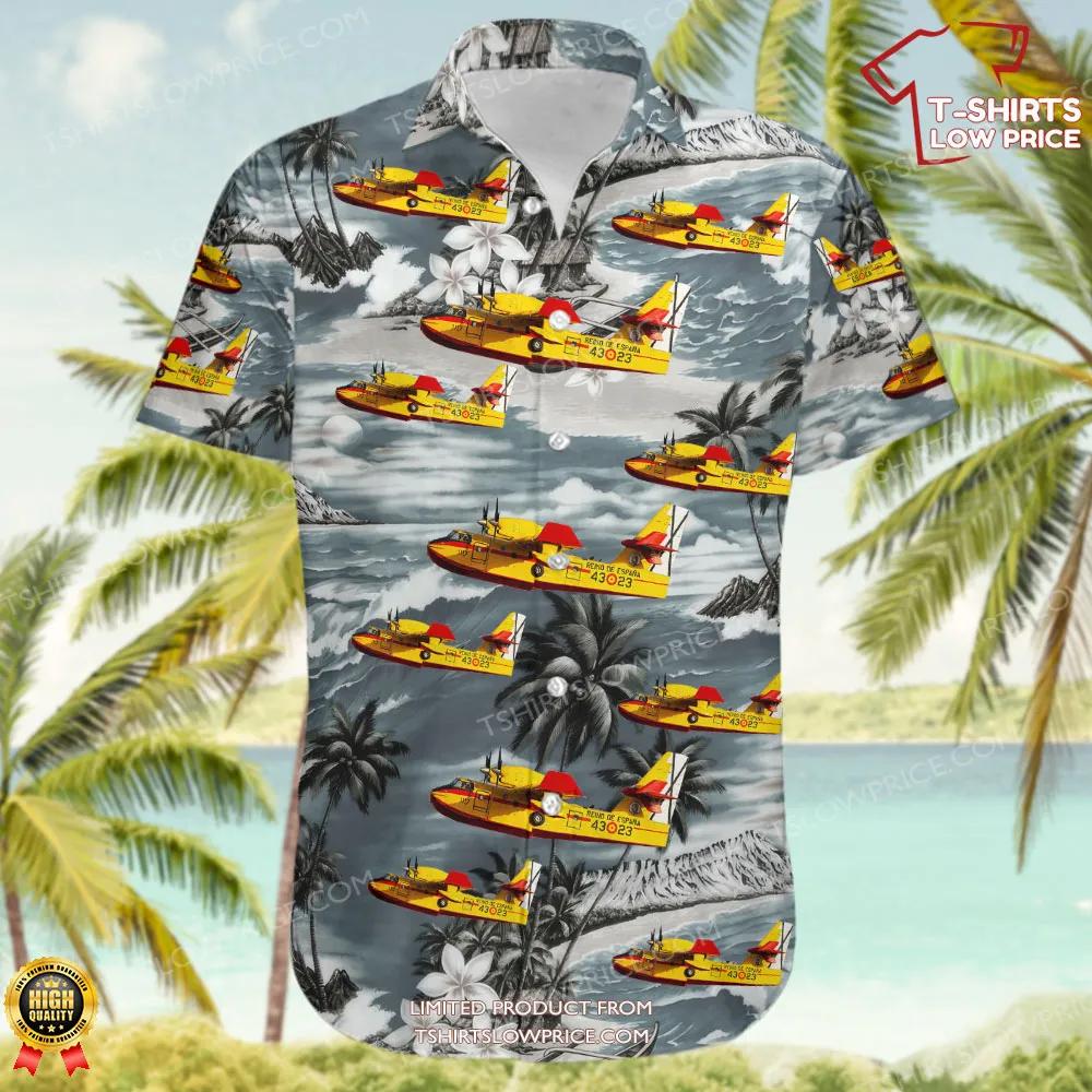 Canadair CL 215T Spain Air Force Hawaiian Shirt 2 Canadair CL 215T Spain Air Force Hawaiian Shirt 2