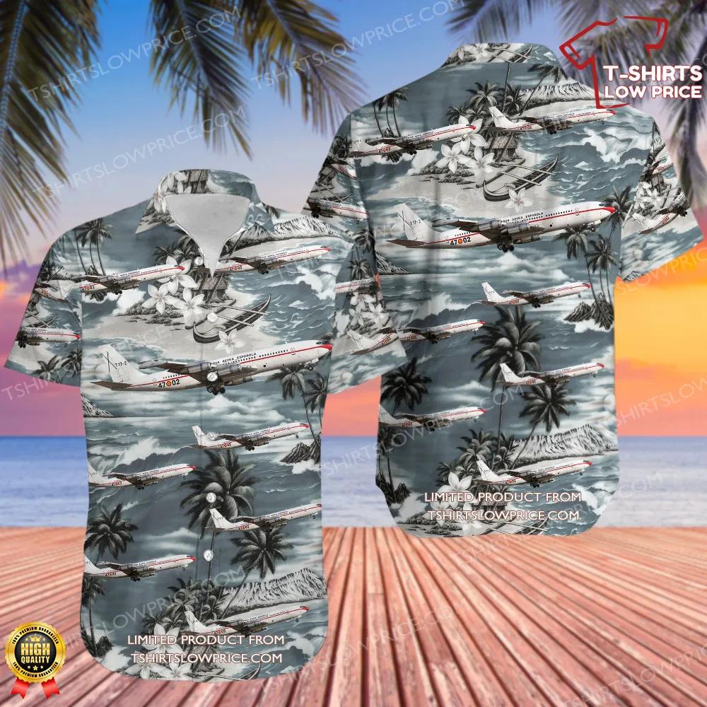 Boeing 707-331C Spain Air Force Hawaiian Shirt Boeing 707 331C Spain Air Force Hawaiian Shirt 1