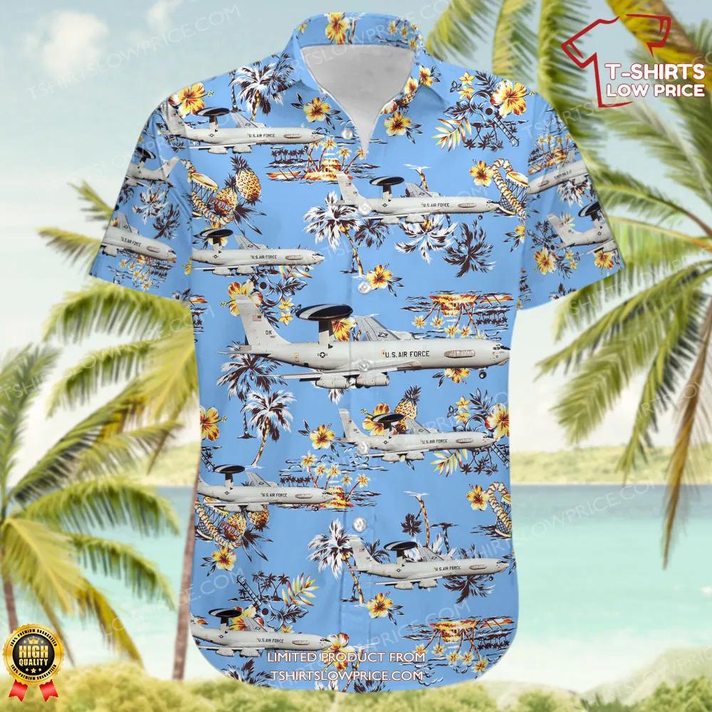 Boeing E 3B Sentry United States US Air Force USAF Hawaiian Shirt 2 Boeing E 3B Sentry United States US Air Force USAF Hawaiian Shirt 2