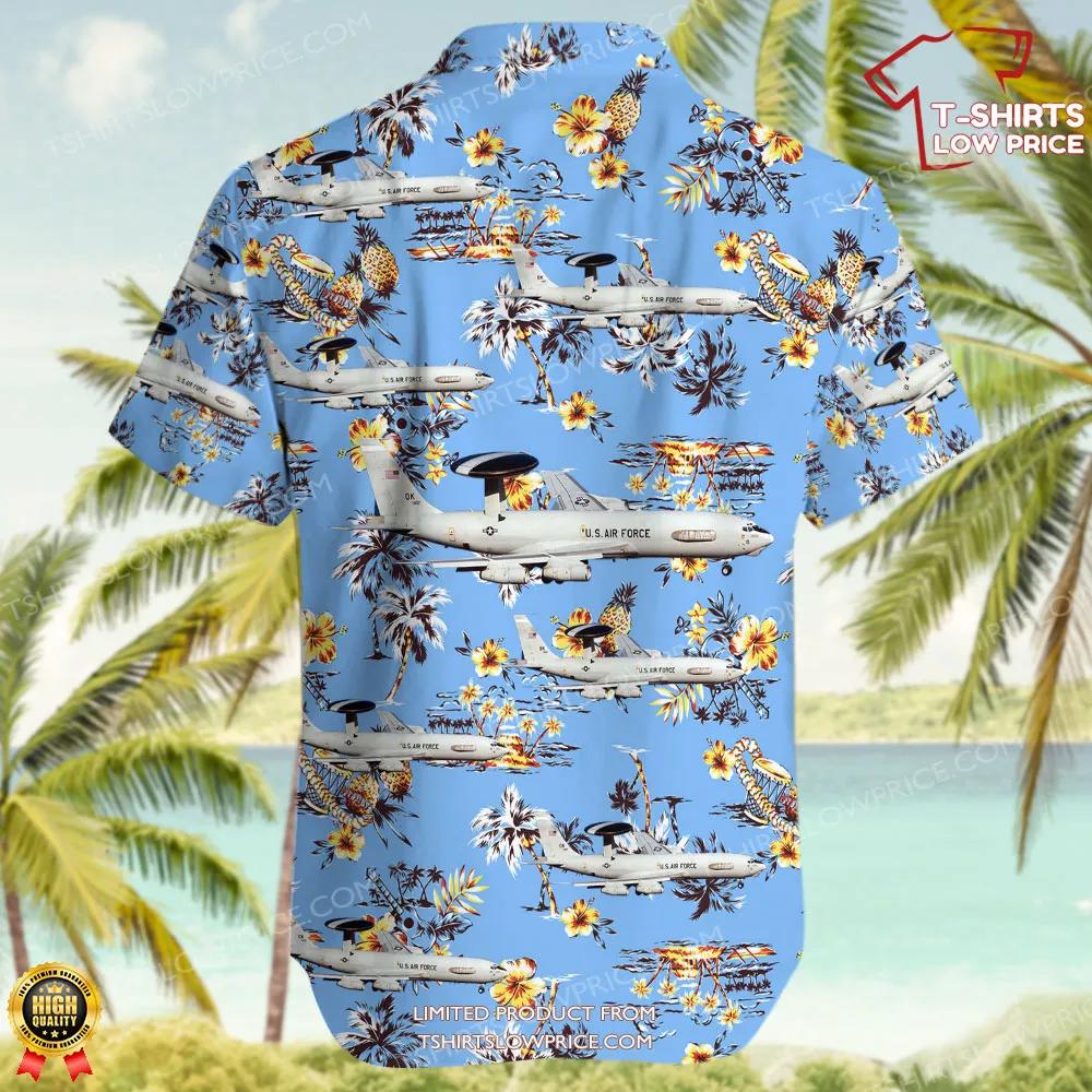 Boeing E 3B Sentry United States US Air Force USAF Hawaiian Shirt 3 Boeing E 3B Sentry United States US Air Force USAF Hawaiian Shirt 3