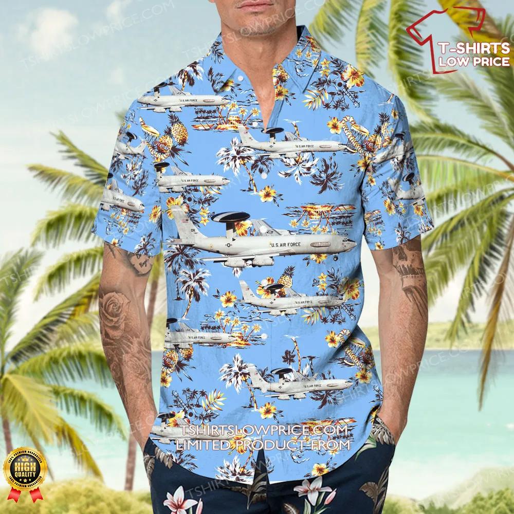 Boeing E 3B Sentry United States US Air Force USAF Hawaiian Shirt 4 Boeing E 3B Sentry United States US Air Force USAF Hawaiian Shirt 4