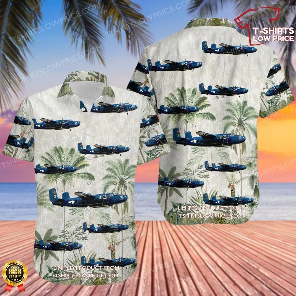 North American B-25J Mitchell Commemorative Air Force Hawaiian Shirt North American B 25J Mitchell Commemorative Air Force Hawaiian Shirt 1