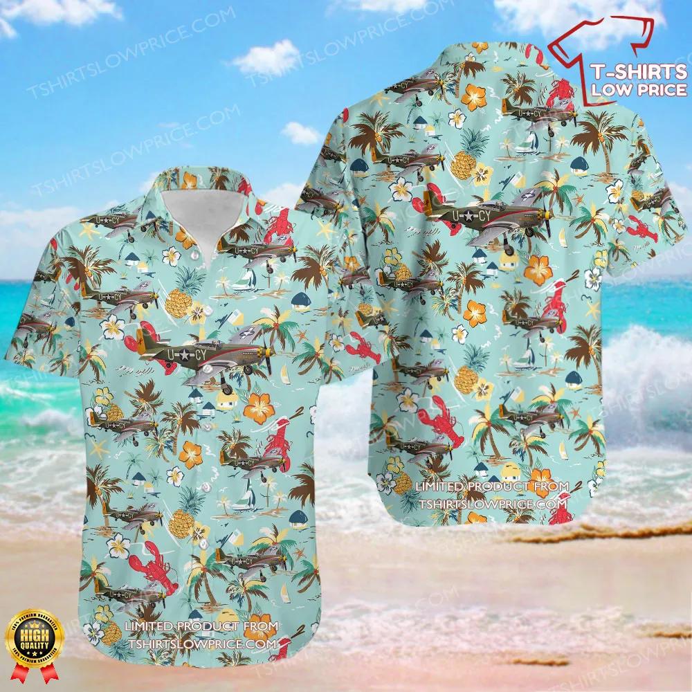 North American P-51D Mustang Commemorative Air Force Hawaiian Shirt North American P 51D Mustang Commemorative Air Force Hawaiian Shirt 1