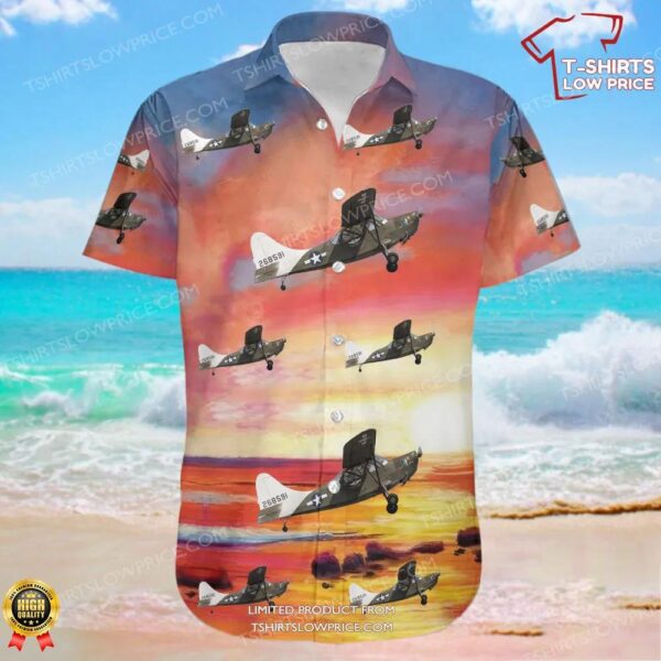 Stinson L-5 Sentinel Commemorative Air Force Hawaiian Shirt