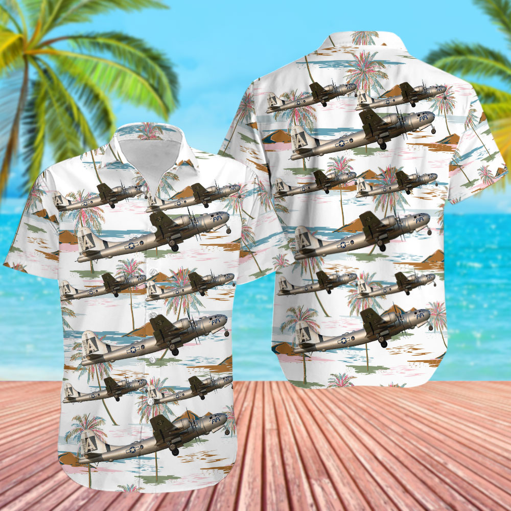 Boeing B-29A Superfortress Commemorative Air Force Hawaiian Shirt 0 18