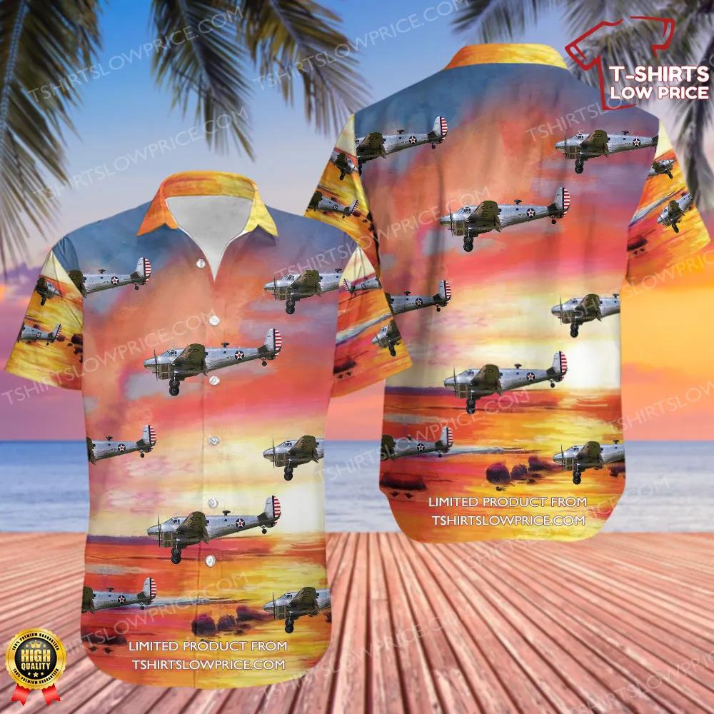 Beechcraft D18S Commemorative Air Force Hawaiian Shirt Beechcraft D18S Commemorative Air Force Hawaiian Shirt 1