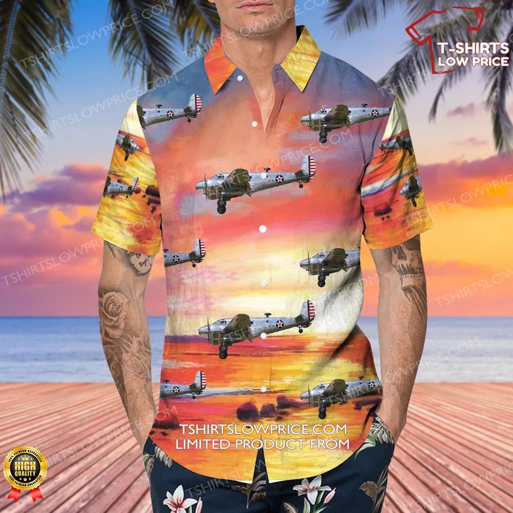 Beechcraft D18S Commemorative Air Force Hawaiian Shirt 4 Beechcraft D18S Commemorative Air Force Hawaiian Shirt 4